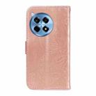 For OnePlus 12R Swallowtail Butterfly Embossed Leather Phone Case(Rose Gold) - 3