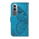 For OnePlus Nord CE4 Swallowtail Butterfly Embossed Leather Phone Case(Blue) - 3