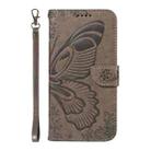 For OnePlus Nord CE4 Swallowtail Butterfly Embossed Leather Phone Case(Grey) - 2