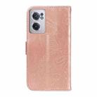 For OnePlus Nord CE 2 5G Swallowtail Butterfly Embossed Leather Phone Case(Rose Gold) - 3