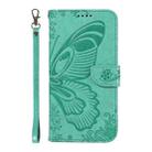 For OnePlus Nord CE 2 Lite / Realme 9 Pro Swallowtail Butterfly Embossed Leather Phone Case(Green) - 2