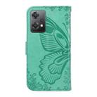 For OnePlus Nord CE 2 Lite / Realme 9 Pro Swallowtail Butterfly Embossed Leather Phone Case(Green) - 3