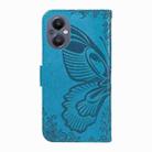 For OnePlus Nord N20 5G / OPPO A96 5G Swallowtail Butterfly Embossed Leather Phone Case(Blue) - 3