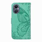 For OnePlus Nord N20 5G / OPPO A96 5G Swallowtail Butterfly Embossed Leather Phone Case(Green) - 3