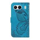 For OnePlus Nord 4 5G Swallowtail Butterfly Embossed Leather Phone Case(Blue) - 3