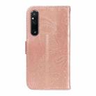 For Sony Xperia 1 V Swallowtail Butterfly Embossed Leather Phone Case(Rose Gold) - 3