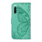 For Sony Xperia 10 IV Swallowtail Butterfly Embossed Leather Phone Case(Green) - 3