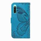 For Sony Xperia 10 V Swallowtail Butterfly Embossed Leather Phone Case(Blue) - 3