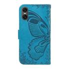 For Sony Xperia 10 VI 2024 Swallowtail Butterfly Embossed Leather Phone Case(Blue) - 3