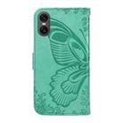 For Sony Xperia 10 VI 2024 Swallowtail Butterfly Embossed Leather Phone Case(Green) - 3
