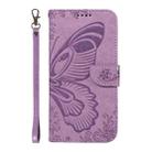 For vivo S18 5G Swallowtail Butterfly Embossed Leather Phone Case(Purple) - 2