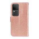 For vivo S18 5G Swallowtail Butterfly Embossed Leather Phone Case(Rose Gold) - 3