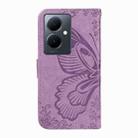 For vivo V29 Lite / Y78 5G / Y78+ 5G Swallowtail Butterfly Embossed Leather Phone Case(Purple) - 3