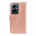 For vivo V29 Lite / Y78 5G / Y78+ 5G Swallowtail Butterfly Embossed Leather Phone Case(Rose Gold) - 3