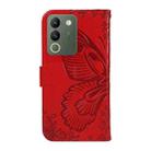 For vivo V29e / Y200 5G Swallowtail Butterfly Embossed Leather Phone Case(Red) - 3