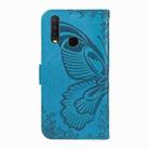 For vivo Y15 / Y17 Swallowtail Butterfly Embossed Leather Phone Case(Blue) - 3