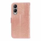 For vivo Y17s 4G Swallowtail Butterfly Embossed Leather Phone Case(Rose Gold) - 3