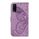 For vivo Y20 / Y20s / Y20A / Y20i / Y20G Swallowtail Butterfly Embossed Leather Phone Case(Purple) - 3