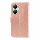 For vivo Y27 Swallowtail Butterfly Embossed Leather Phone Case(Rose Gold) - 3