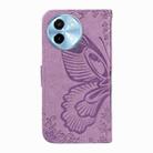 For vivo Y38 5G / Y200i / T3x Swallowtail Butterfly Embossed Leather Phone Case(Purple) - 3