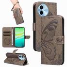 For vivo Y38 5G / Y200i / T3x Swallowtail Butterfly Embossed Leather Phone Case(Grey) - 1