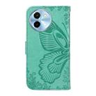 For vivo Y38 5G / Y200i / T3x Swallowtail Butterfly Embossed Leather Phone Case(Green) - 3