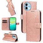 For vivo Y38 5G / Y200i / T3x Swallowtail Butterfly Embossed Leather Phone Case(Rose Gold) - 1