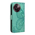 For vivo V30E / V40 Lite Global Swallowtail Butterfly Embossed Leather Phone Case(Green) - 3