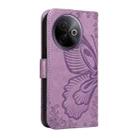 For vivo Y39 5G Global Swallowtail Butterfly Embossed Leather Phone Case(Purple) - 3