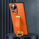 For Huawei nova 12 / nova 13 SULADA PC Hybrid Leather Texture Skin Feel Shockproof Phone Case(Orange) - 1