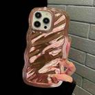 For iPhone 15 Pro Max Wave Plated PC Hybrid TPU Phone Case(Rose Gold) - 2