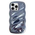 For iPhone 15 Pro Max Wave Plated PC Hybrid TPU Phone Case(Sierra Blue) - 1