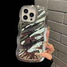 For iPhone 15 Pro Max Wave Plated PC Hybrid TPU Phone Case(Silver) - 2