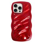 For iPhone 15 Pro Max Wave Plated PC Hybrid TPU Phone Case(Red) - 1