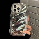 For iPhone 15 Pro Wave Plated PC Hybrid TPU Phone Case(Silver) - 2