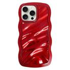 For iPhone 15 Pro Wave Plated PC Hybrid TPU Phone Case(Red) - 1
