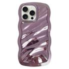 For iPhone 15 Pro Wave Plated PC Hybrid TPU Phone Case(Purple) - 1