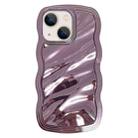 For iPhone 15 Wave Plated PC Hybrid TPU Phone Case(Purple) - 1