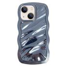 For iPhone 14 Wave Plated PC Hybrid TPU Phone Case(Sierra Blue) - 1