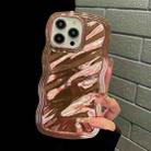 For iPhone 14 Pro Wave Plated PC Hybrid TPU Phone Case(Rose Gold) - 2