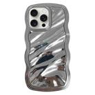For iPhone 13 Pro Max Wave Plated PC Hybrid TPU Phone Case(Silver) - 1