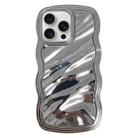 For iPhone 13 Pro Wave Plated PC Hybrid TPU Phone Case(Silver) - 1