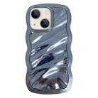 For iPhone 13 Wave Plated PC Hybrid TPU Phone Case(Sierra Blue) - 1