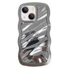 For iPhone 13 Wave Plated PC Hybrid TPU Phone Case(Silver) - 1