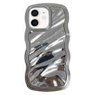 For iPhone 12 Wave Plated PC Hybrid TPU Phone Case(Silver) - 1