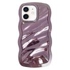 For iPhone 12 Wave Plated PC Hybrid TPU Phone Case(Purple) - 1