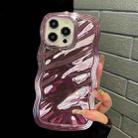 For iPhone 12 Pro Wave Plated PC Hybrid TPU Phone Case(Purple) - 2