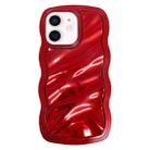 For iPhone 11 Wave Plated PC Hybrid TPU Phone Case(Red) - 1