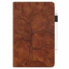 For iPad Pro 11 2024 Tree Life Series Embossed Smart Leather Tablet Case(Brown) - 2