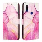 For Xiaomi Redmi 7 PT003 Marble Pattern Flip Leather Phone Case(Pink Purple Gold) - 2